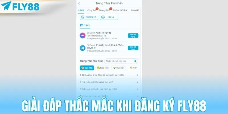 Giải đáp thắc mắc khi người chơi đăng ký FLY88