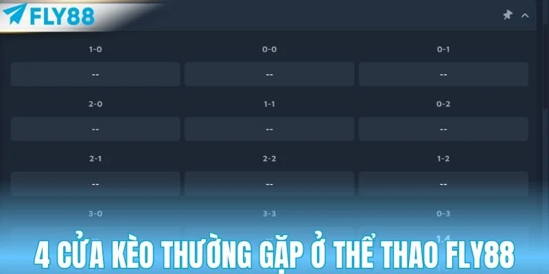 4 cửa kèo thường gặp ở thể thao FLY88
