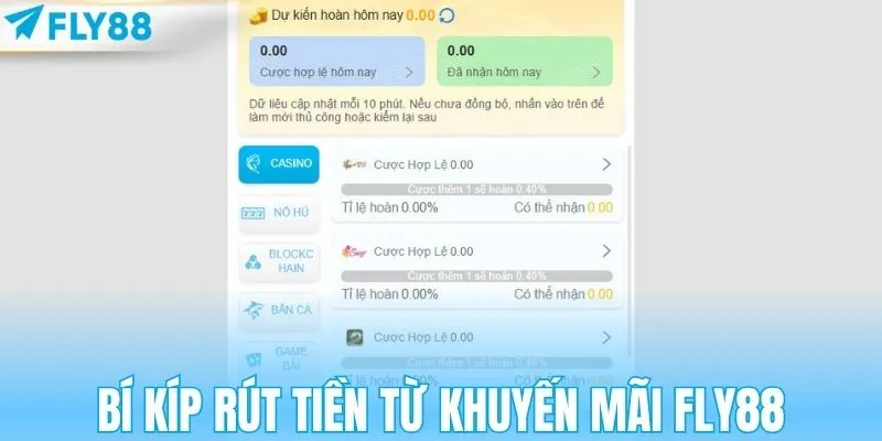 Bí kíp rút tiền từ khuyến mãi FLY88 thành công