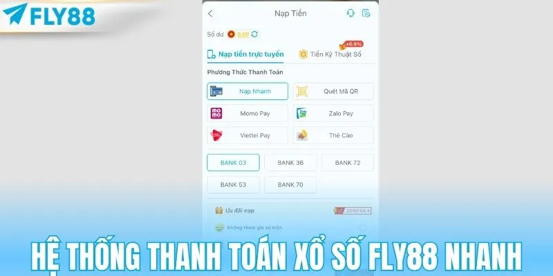 Hệ thống thanh toán xổ số FLY88 nhanh