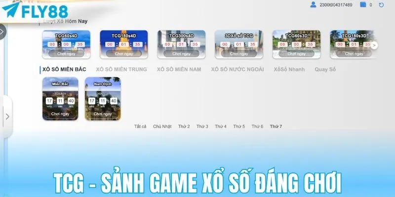 TCG - Sảnh game xổ số đáng chơi