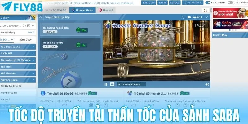 Tốc độ truyền tải thần tốc của sảnh SABA